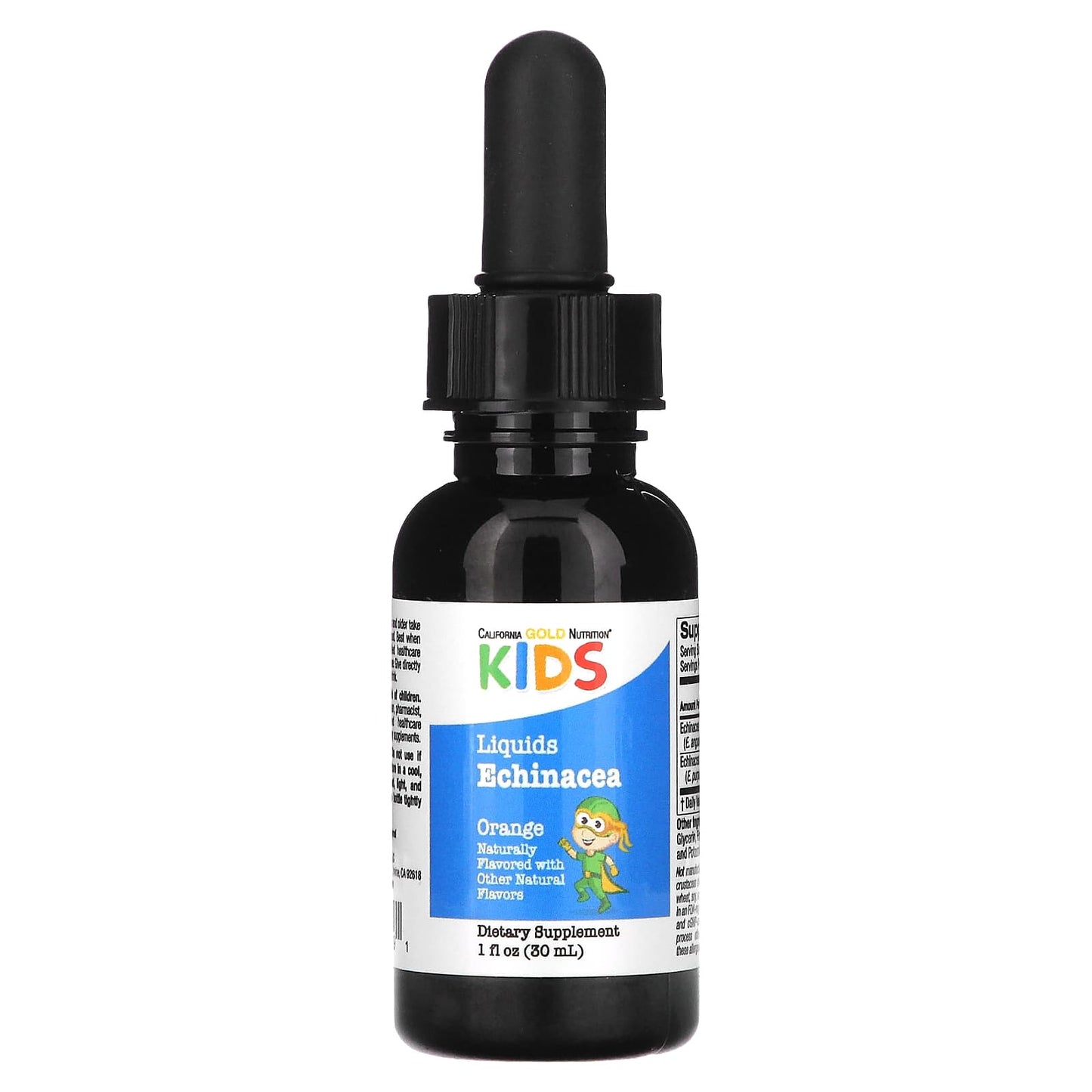 California Gold Nutrition-Liquid Echinacea For Children-No Alcohol-Natural Orange Flavor-1 fl oz (30 ml)