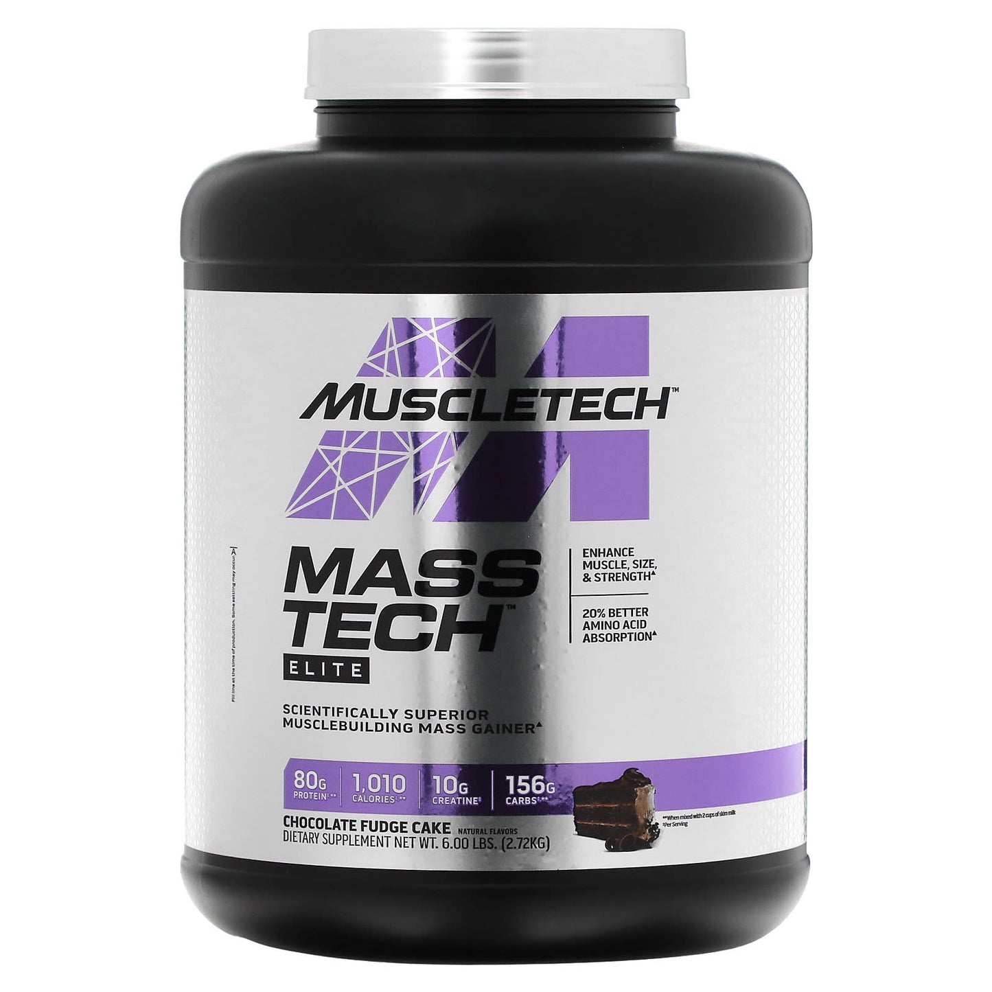 MuscleTech-Mass Tech Elite-Chocolate Fudge Cake-6 lbs (2.72 kg)