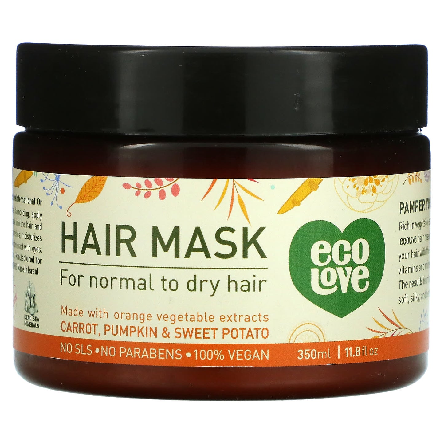 Eco Love-Hair Mask-Carrot-Pumpkin & Sweet Potato-11.8 fl oz (350 ml)