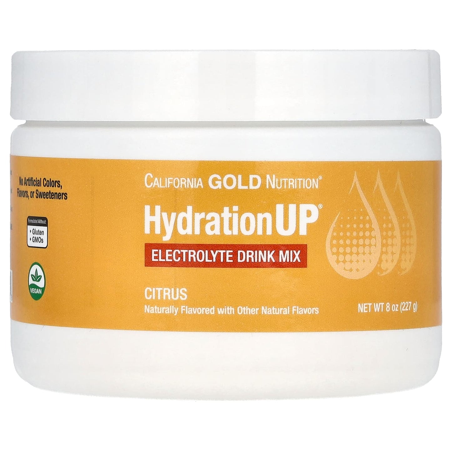 California Gold Nutrition-HydrationUP-Electrolyte Drink Mix Powder-Citrus-8 oz (227 g)