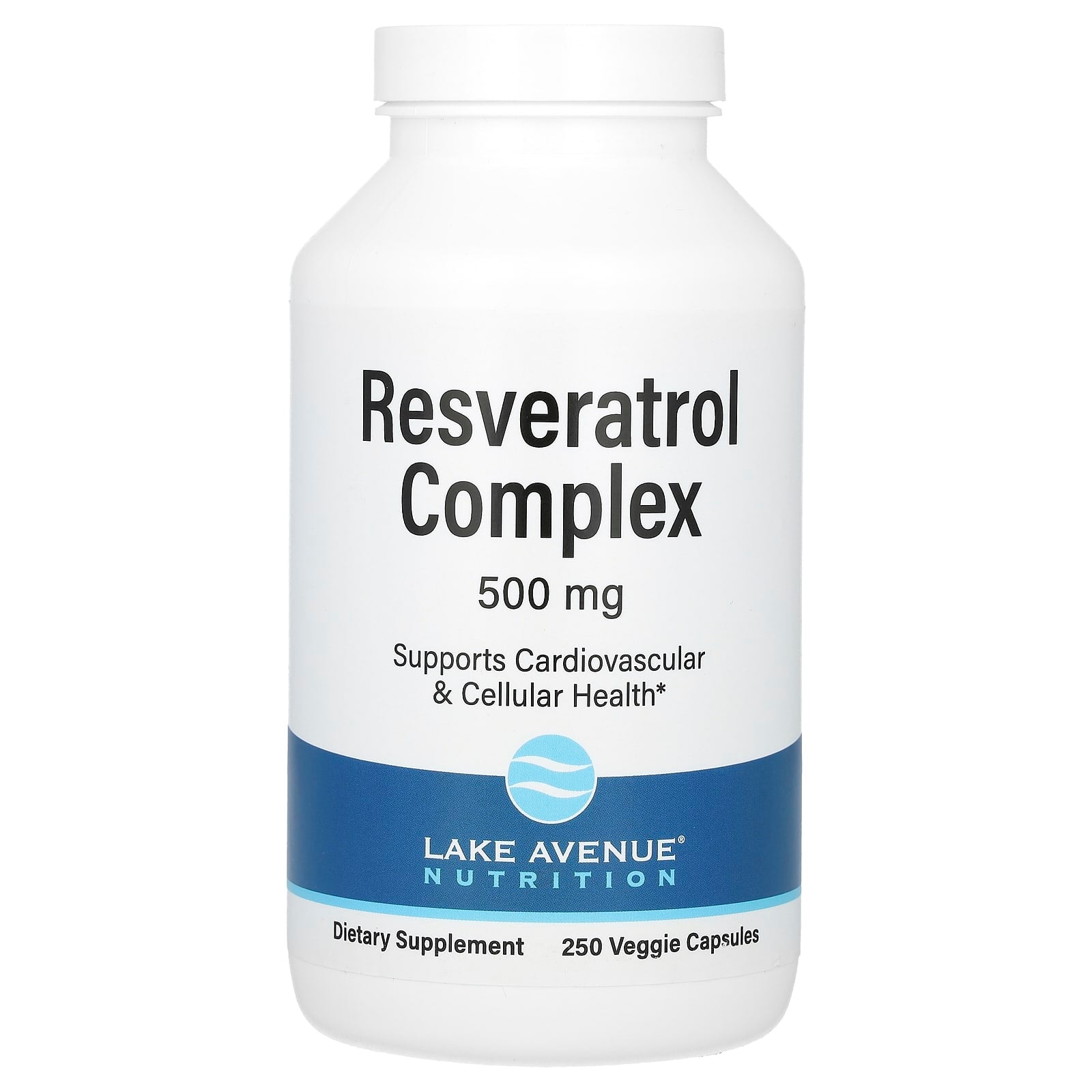 Lake Avenue Nutrition-Resveratrol Complex-500 mg-250 Veggie Capsules