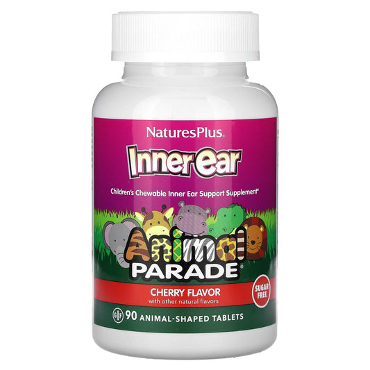 NaturesPlus-Animal Parade-Inner Ear-Children's Chewable-Cherry-90 Animal-Shaped Tablets