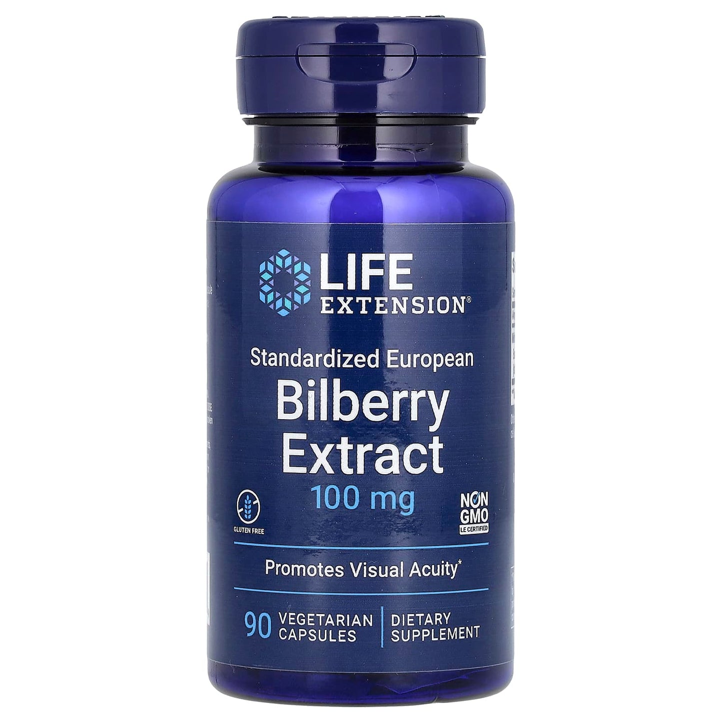 Life Extension-Standardized European Bilberry Extract-100 mg-90 Vegetarian Capsules