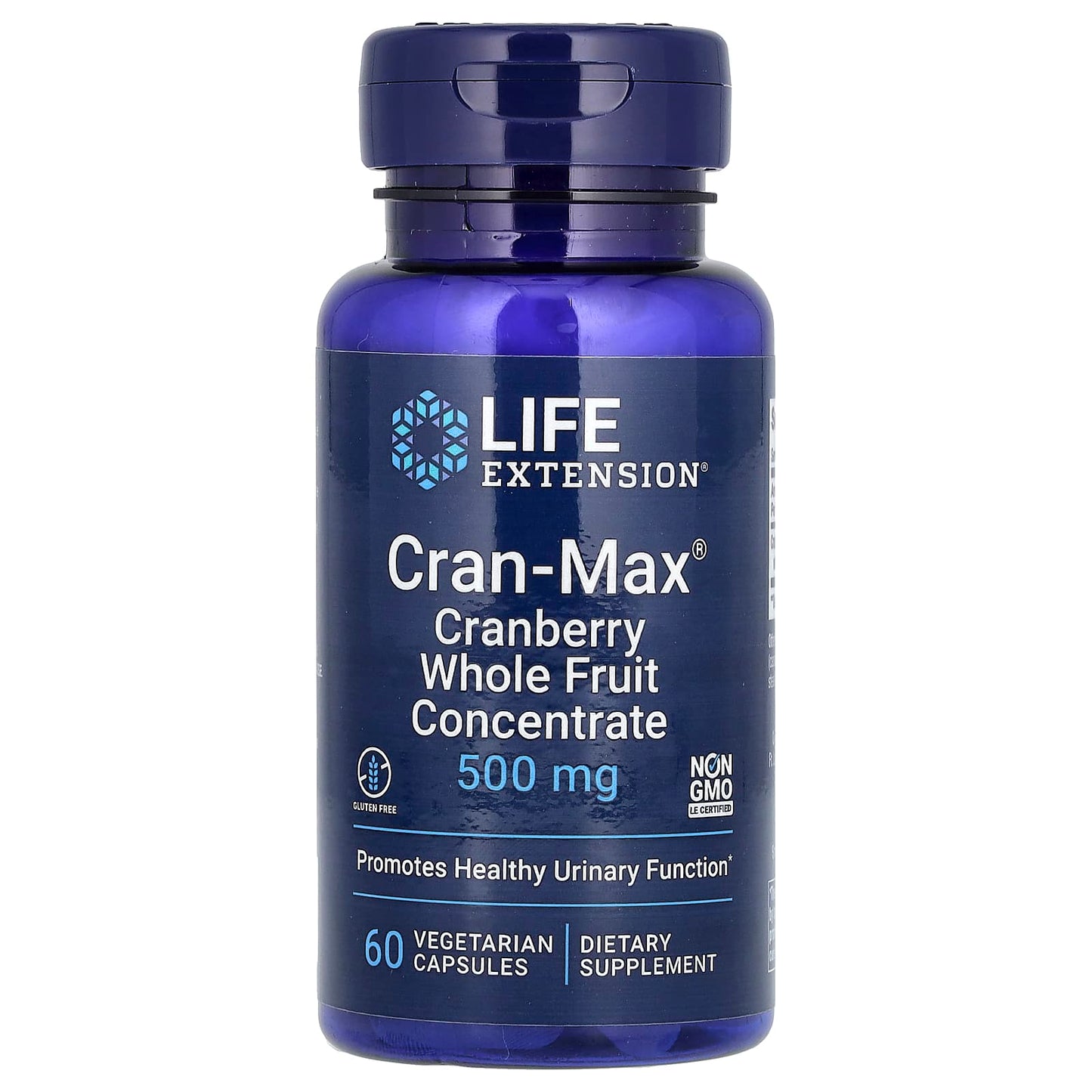 Life Extension-Cran-Max-Cranberry Whole Fruit Concentrate-500 mg-60 Vegetarian Capsules