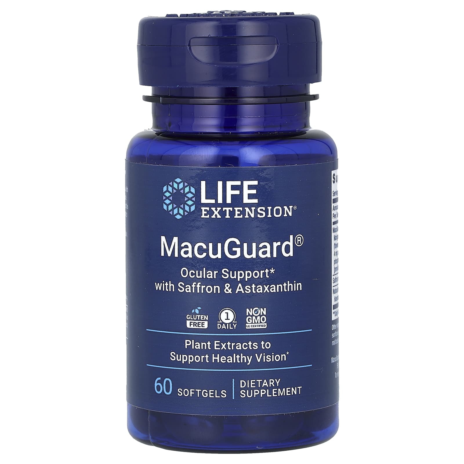 Life Extension-MacuGuard-Ocular Support with Saffron & Astaxanthin-60 Softgels