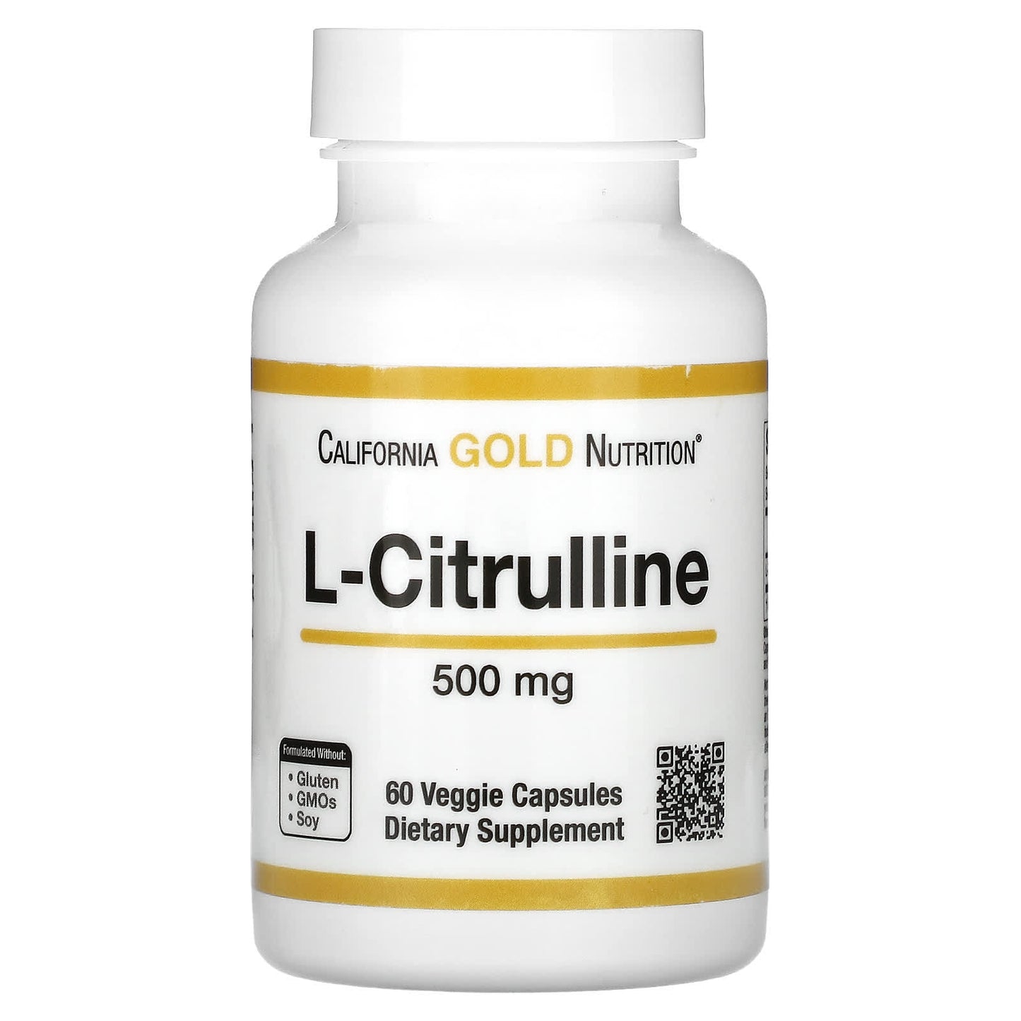 California Gold Nutrition-L-Citrulline-Kyowa Hakko-500 mg-60 Veggie Capsules