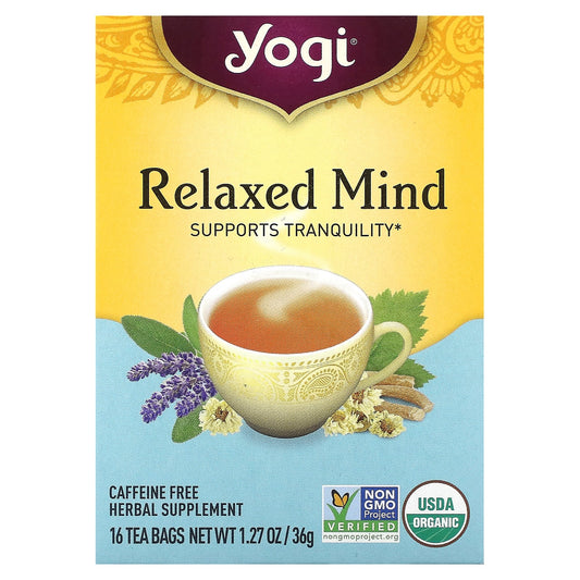 Yogi Tea-Relaxed Mind-Caffeine Free-16 Tea Bags-1.27 oz (36 g)