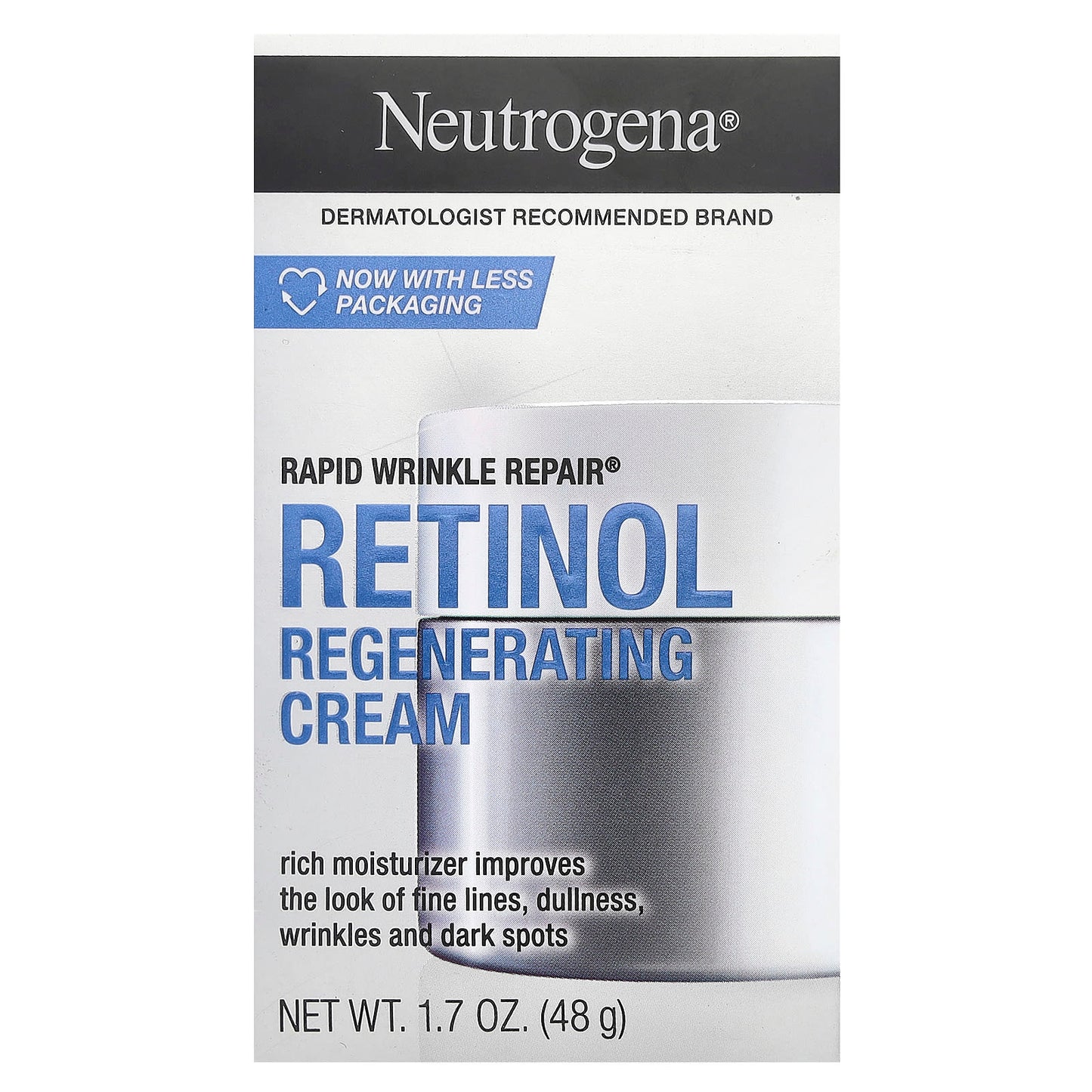 Neutrogena, Rapid Wrinkle Repair, Retinol Regenerating Cream, 1.7 oz (48 g)