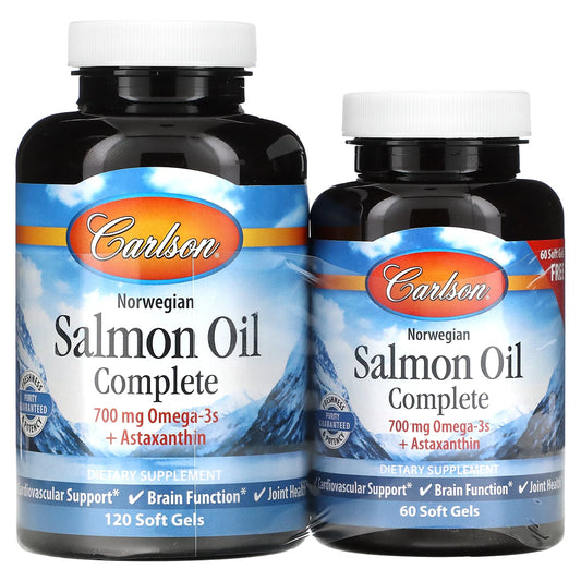 Carlson-Norwegian-Salmon Oil Complete-120 + 60 Soft Gels