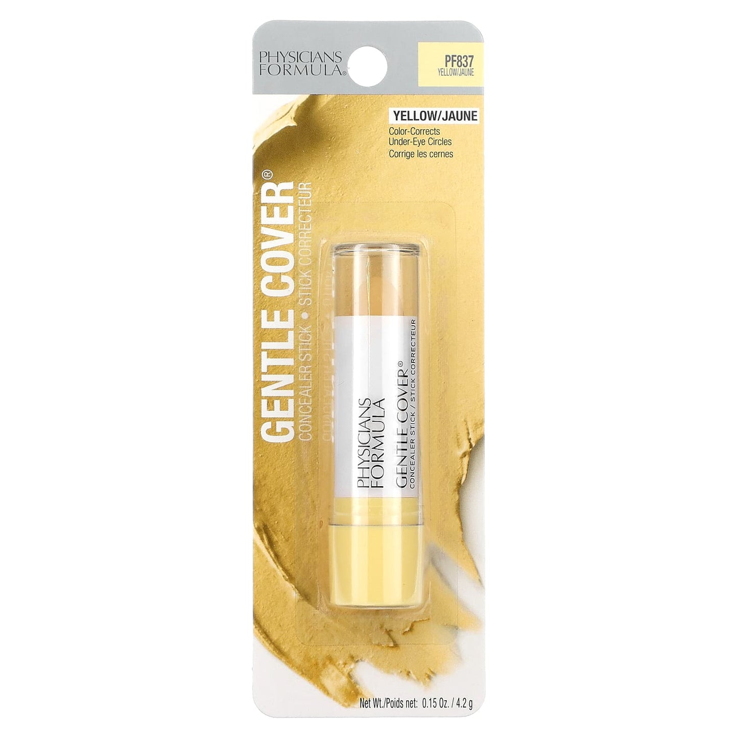 Physicians Formula, Gentle Cover, Concealer Stick, Yellow, 0.15 oz (4.2 g)