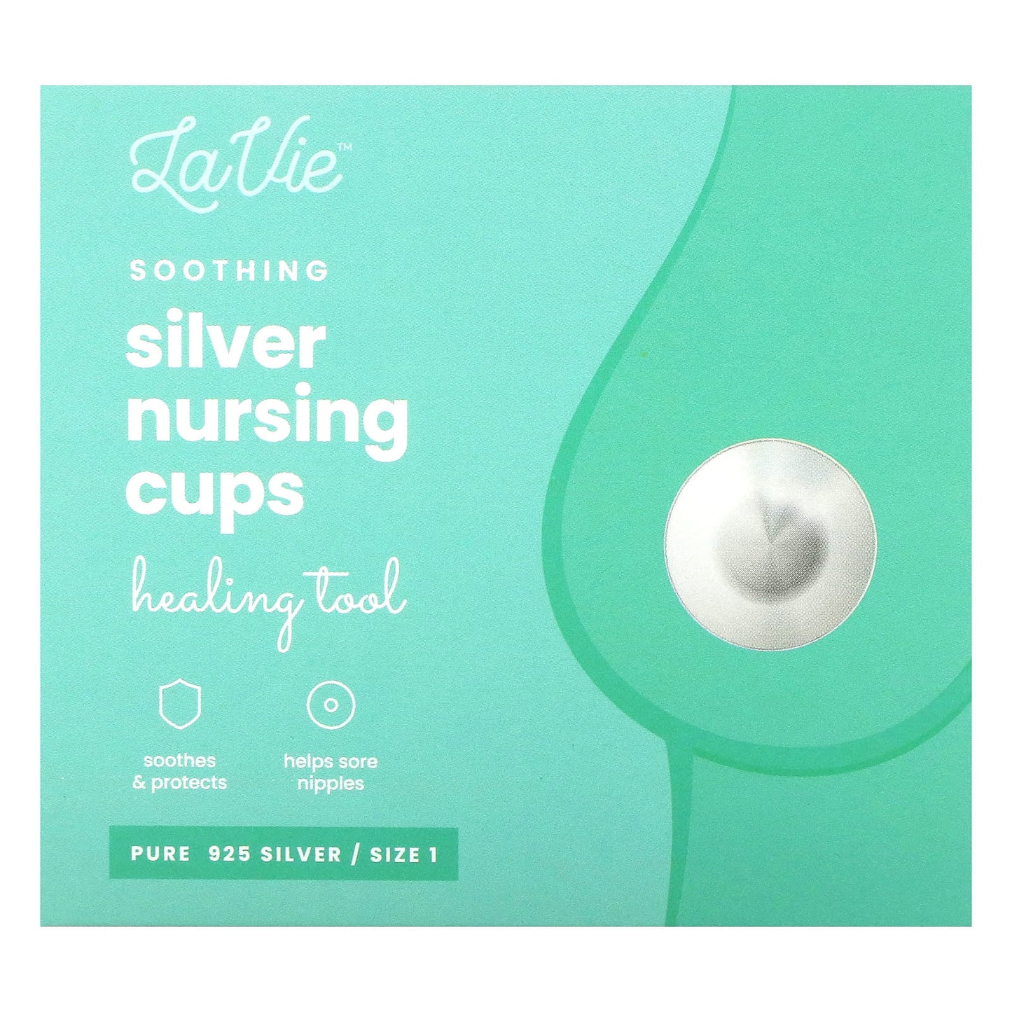 LaVie-Soothing Silver Nursing Cups-Healing Tool-Size 1-3 Piece Set