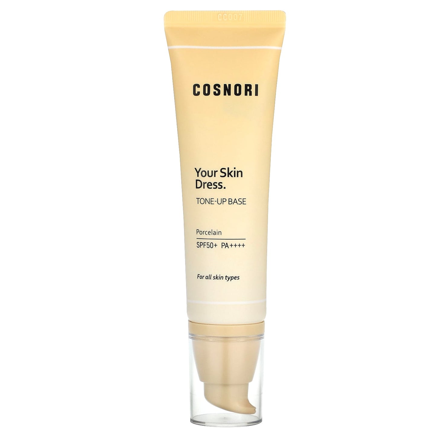 Cosnori-Your Skin Dress-Tone-Up Base-Porcelain-SPF 50+ PA++++-1.69 fl oz (50 ml)