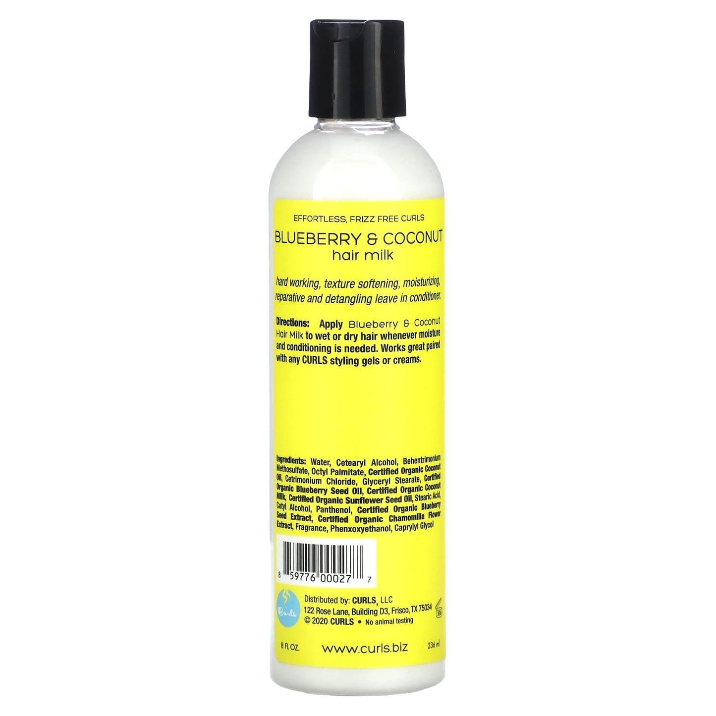 Curls, Blueberry & Coconut Hair Milk, 8 fl oz (236  ml)