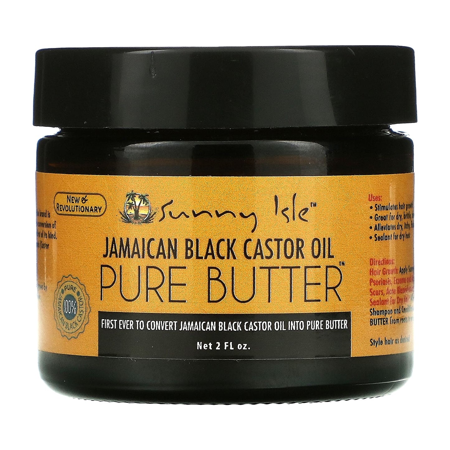 Sunny Isle-Jamaican Black Castor Oil-Pure Butter-2 fl oz