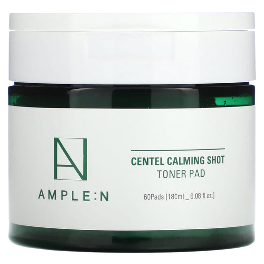 AMPLE:N-Centel Calming Shot-Toner Pad-60 Pads-6.08 fl oz (180 ml)