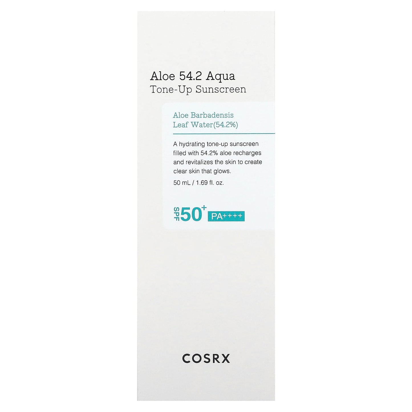 CosRx, Aloe 54.2 Aqua Tone Up Sunscreen, SPF 50+ PA++++, 1.69 fl oz (50 ml)