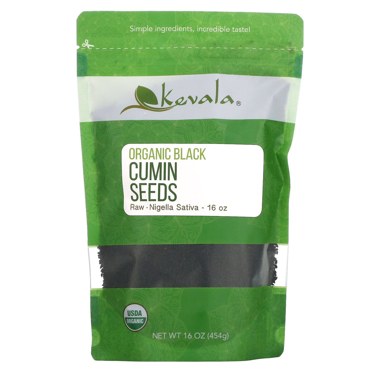 Kevala-Organic Black Cumin Seeds-Raw-16 oz (454 g)