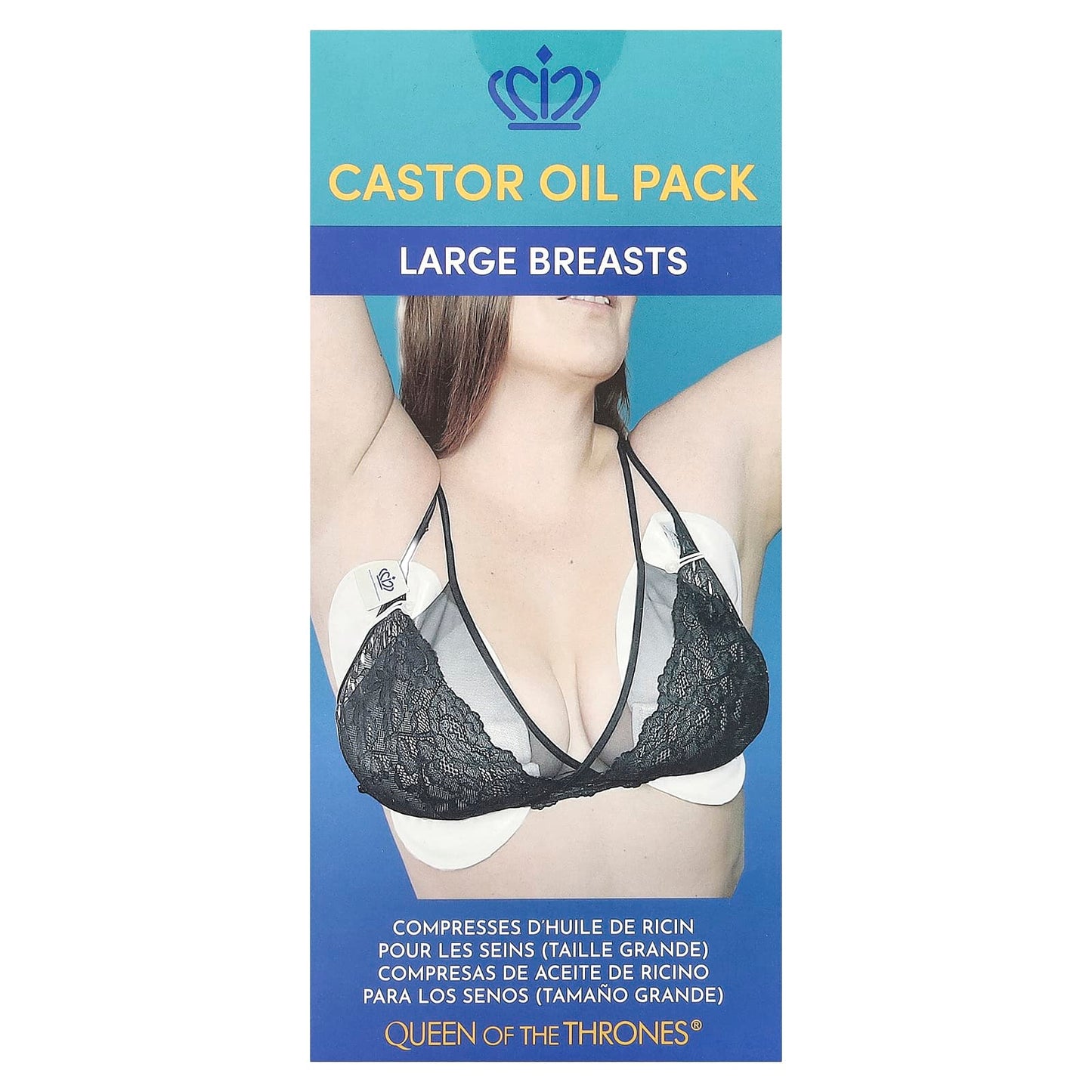 Queen of the Thrones, Castor Oil Pack, Large Breasts, 2 Count