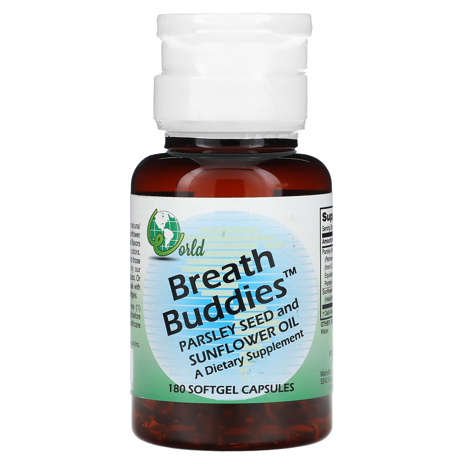 World Organic-Breath Buddies-180 Softgel Capsules