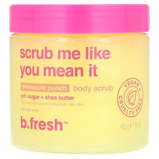 b.fresh-Body Scrub With Sugar & Shea Butter-Pineapple Punch-16 oz (453 g)