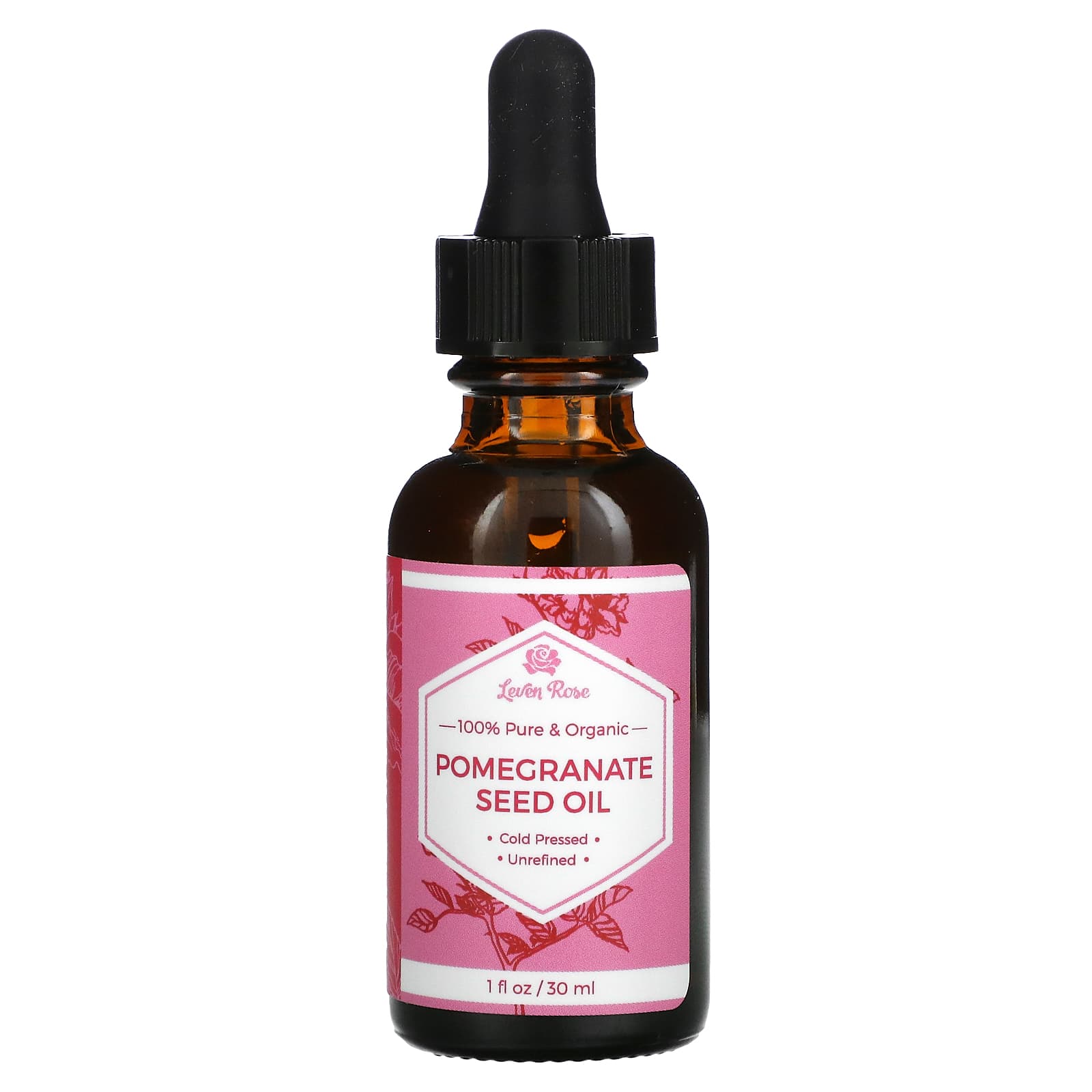 Leven Rose-100% Pure & Organic-Pomegranate Seed Oil-1 fl oz (30 ml)