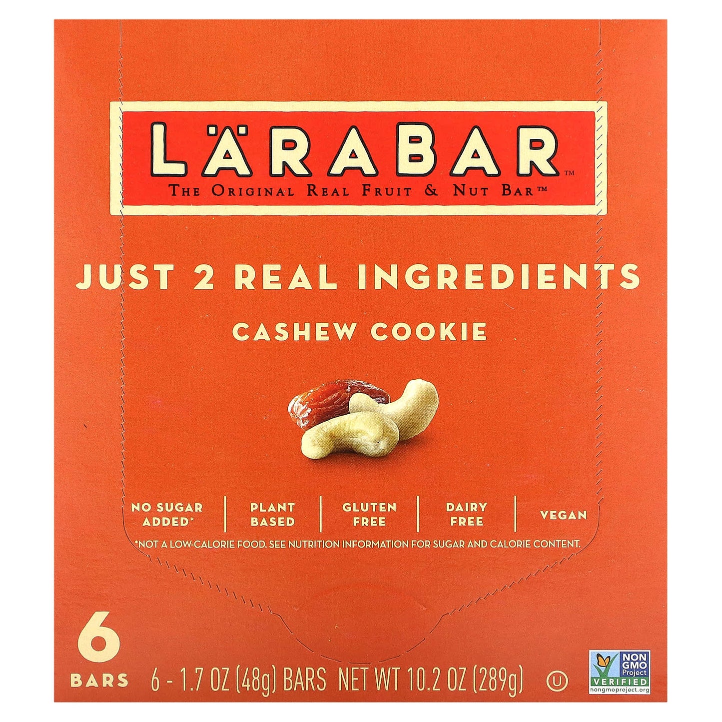 Larabar-The Original Real Fruit & Nut Bar-Cashew Cookie-6 Bars-1.7 oz (48 g) Each