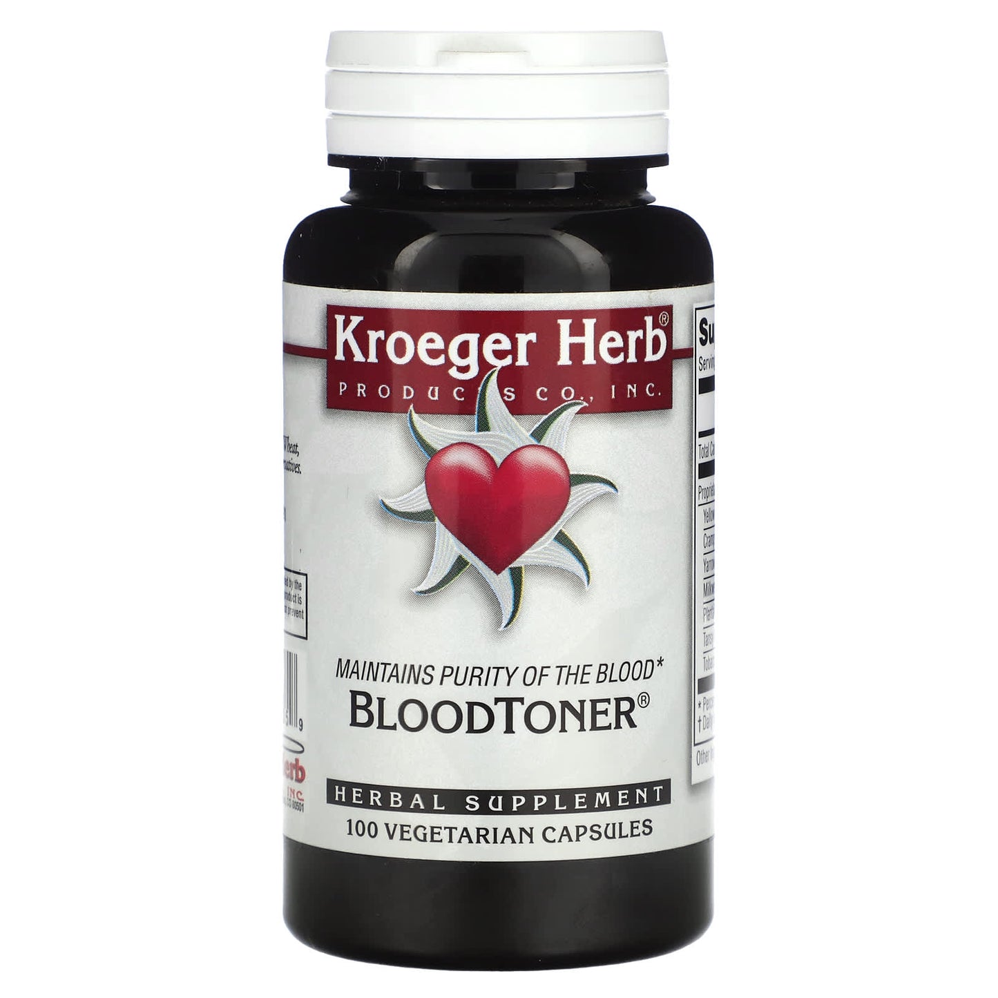 Kroeger Herb Co-Blood Toner-100 Vegetarian Capsules