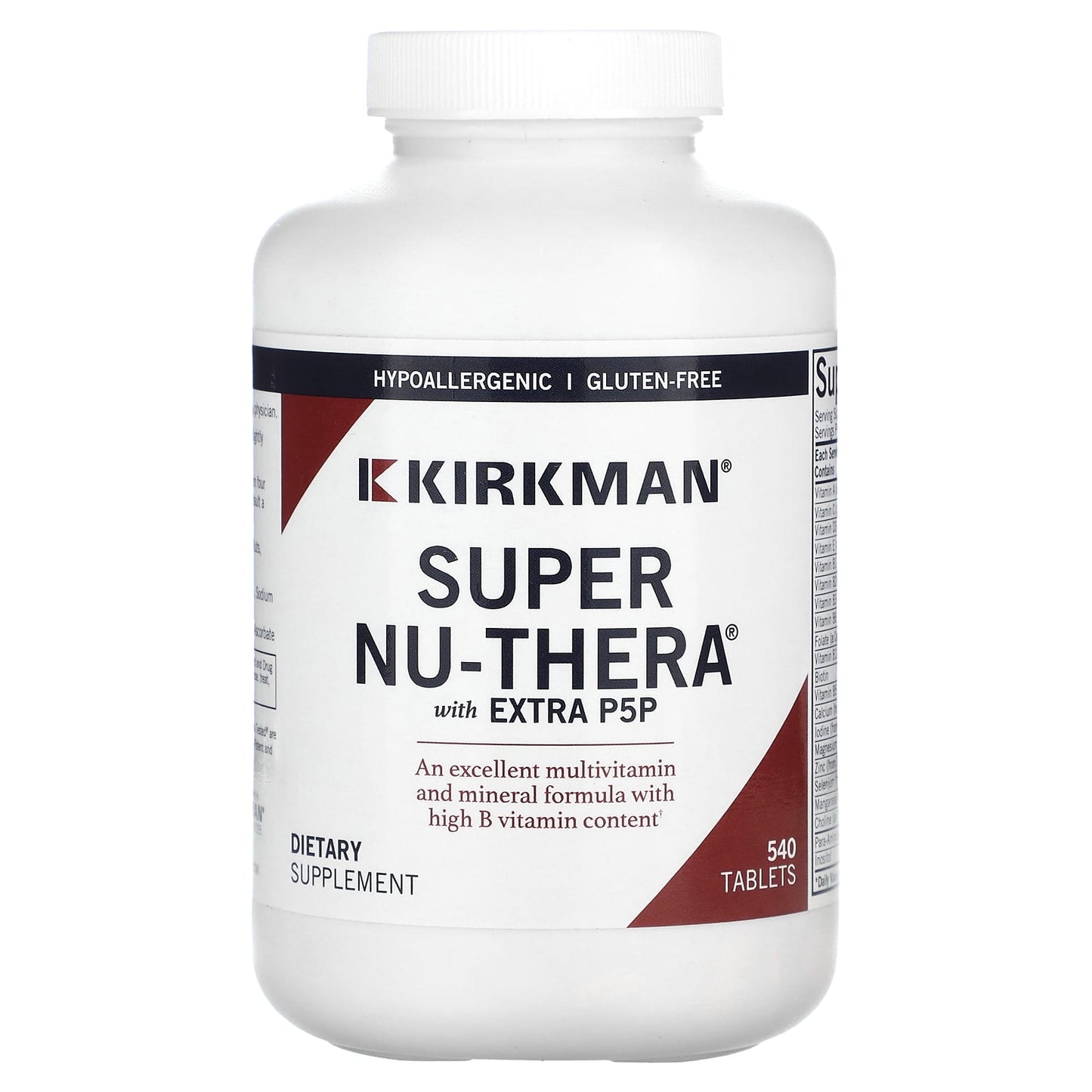 Kirkman Labs-Super Nu-Thera with Extra P5P-540 Tablets