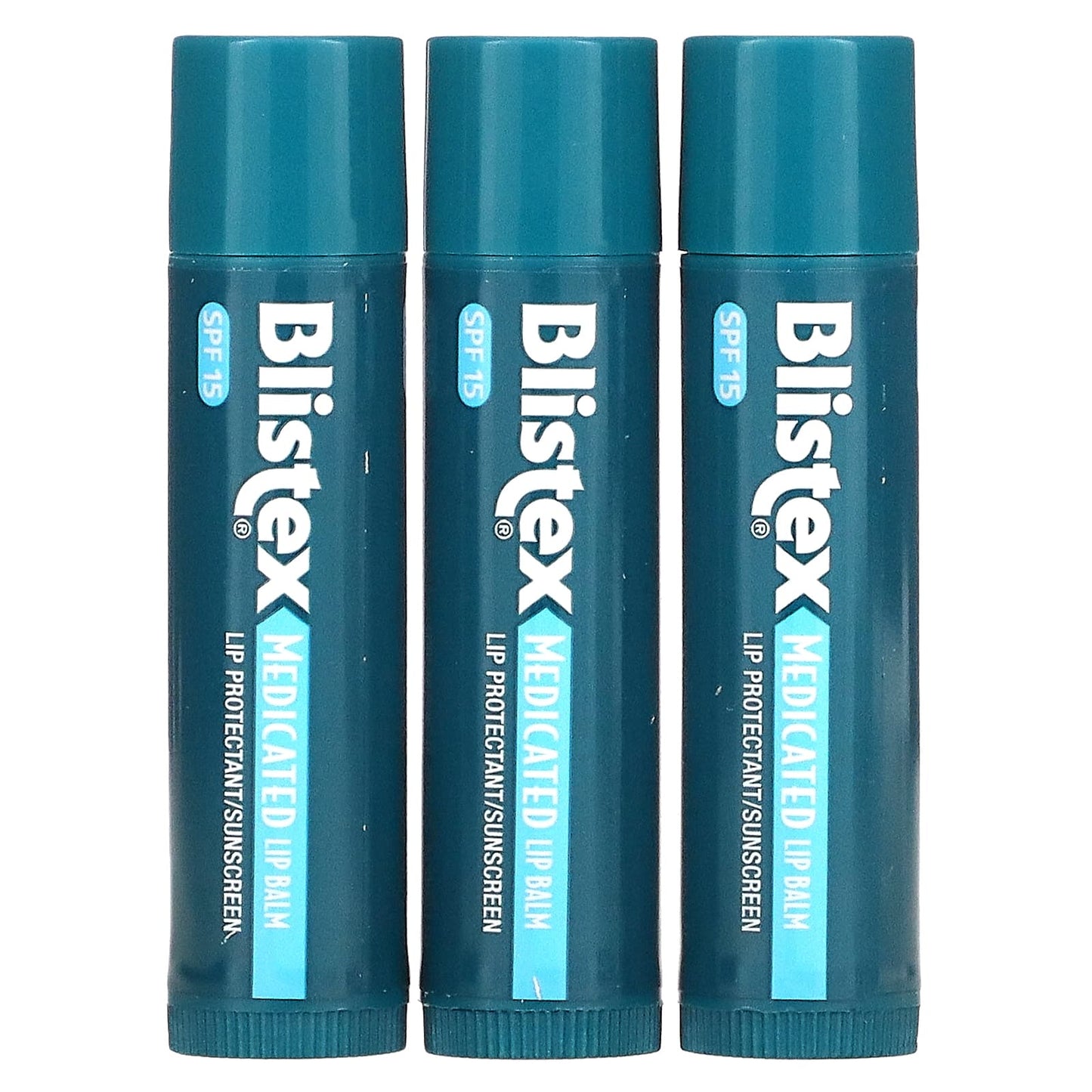 Blistex-Medicated Lip Protectant/Sunscreen-SPF 15-Original-3 Balm Value Pack-0.15 oz (4.25 g) Each