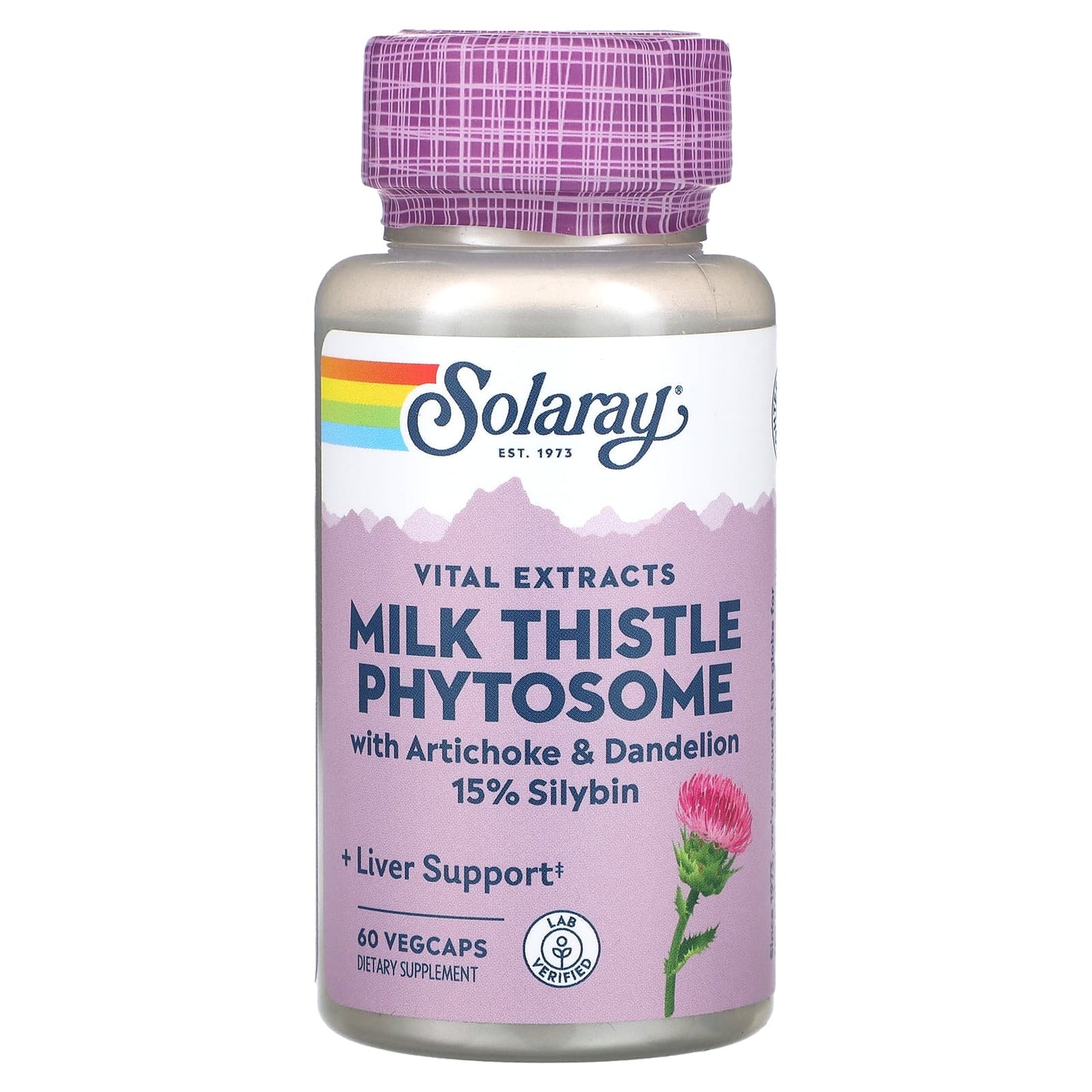 Solaray-Vital Extracts-Milk Thistle Phytosome-60 VegCaps