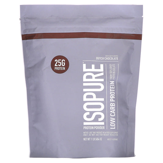 Isopure-Low Carb Protein Powder-Dutch Chocolate-1 lb (454 g)