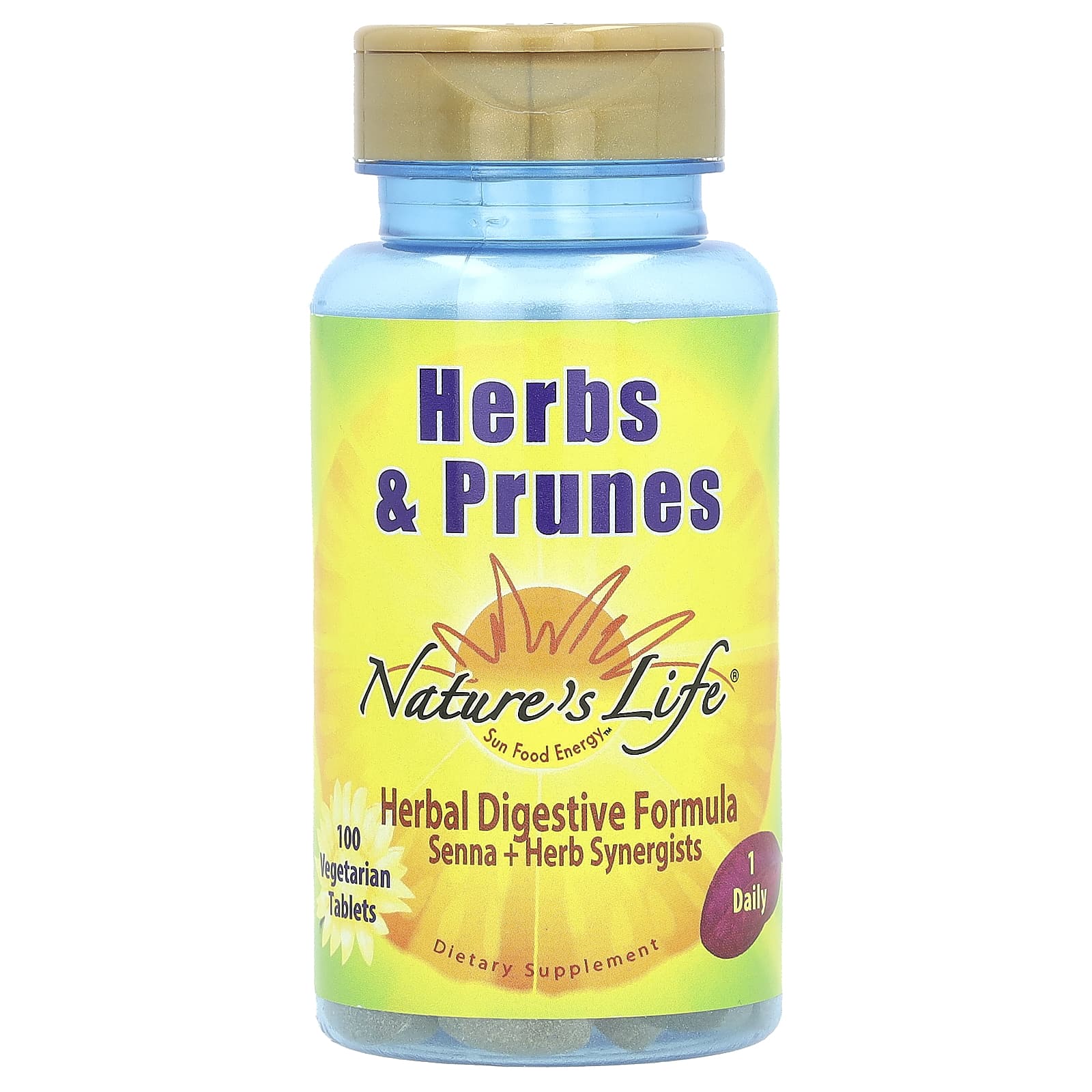 Nature's Life-Herbs & Prunes-100 Vegetarian Tablets