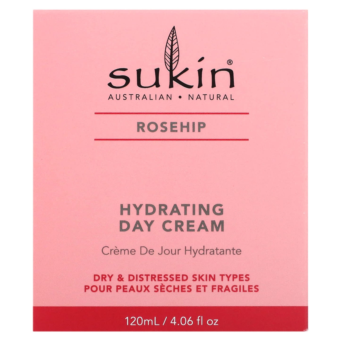 Sukin, Hydrating Day Cream, Rosehip, 4.06 fl oz (120 ml)