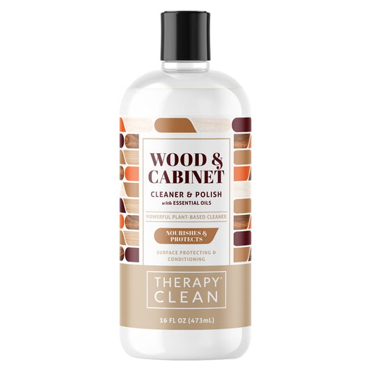 Therapy Clean-Wood & Cabinet-Cleaner & Polish with Essential Oils-16 fl oz (473 ml)