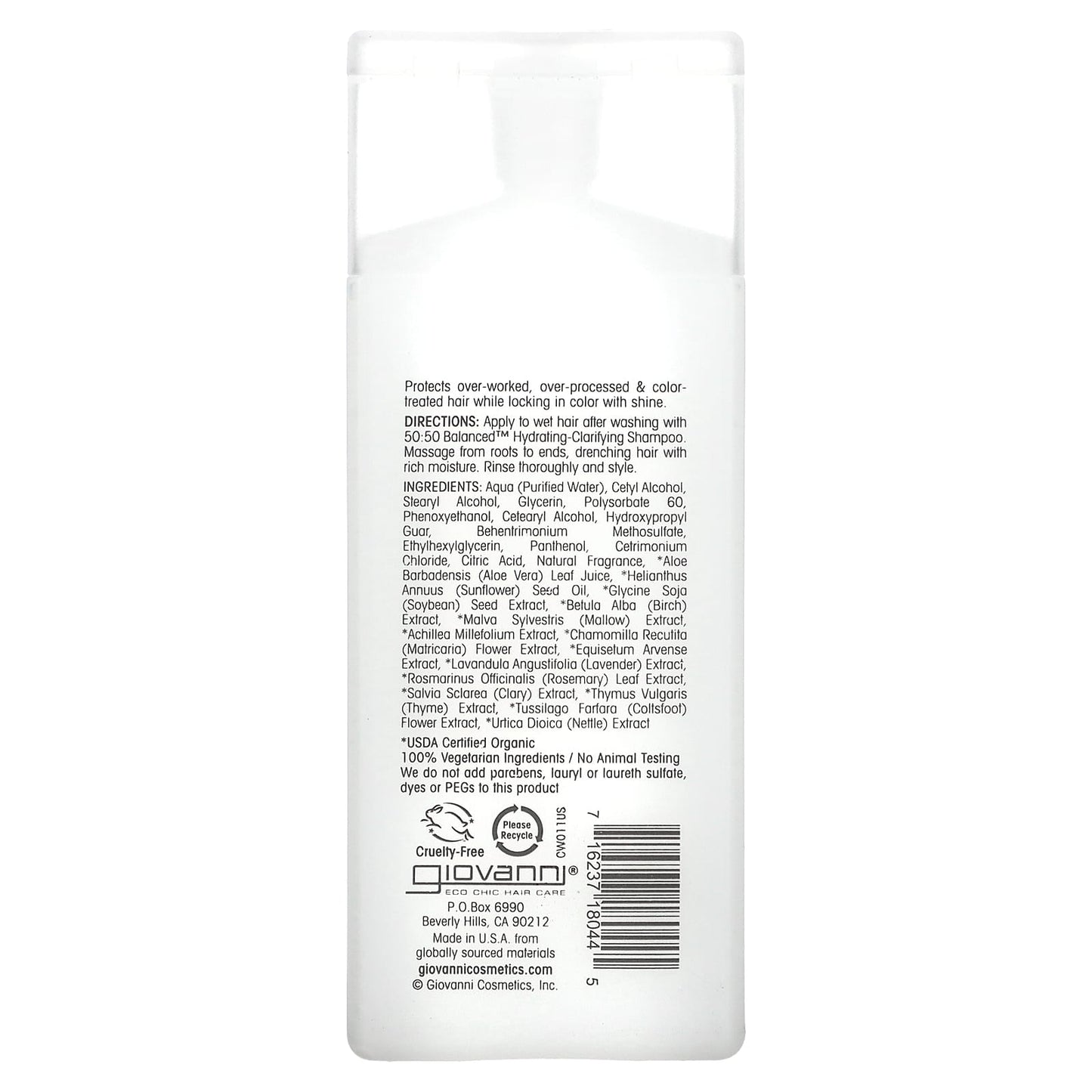 Giovanni, 50:50 Balanced, Hydrating-Calming Conditioner, For Normal to Dry Hair, 2 fl oz (60 ml)