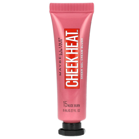 Maybelline-Cheek Heat-Sheer Gel-Cream Blush-15 Nude Burn-0.27 fl oz (8 ml)