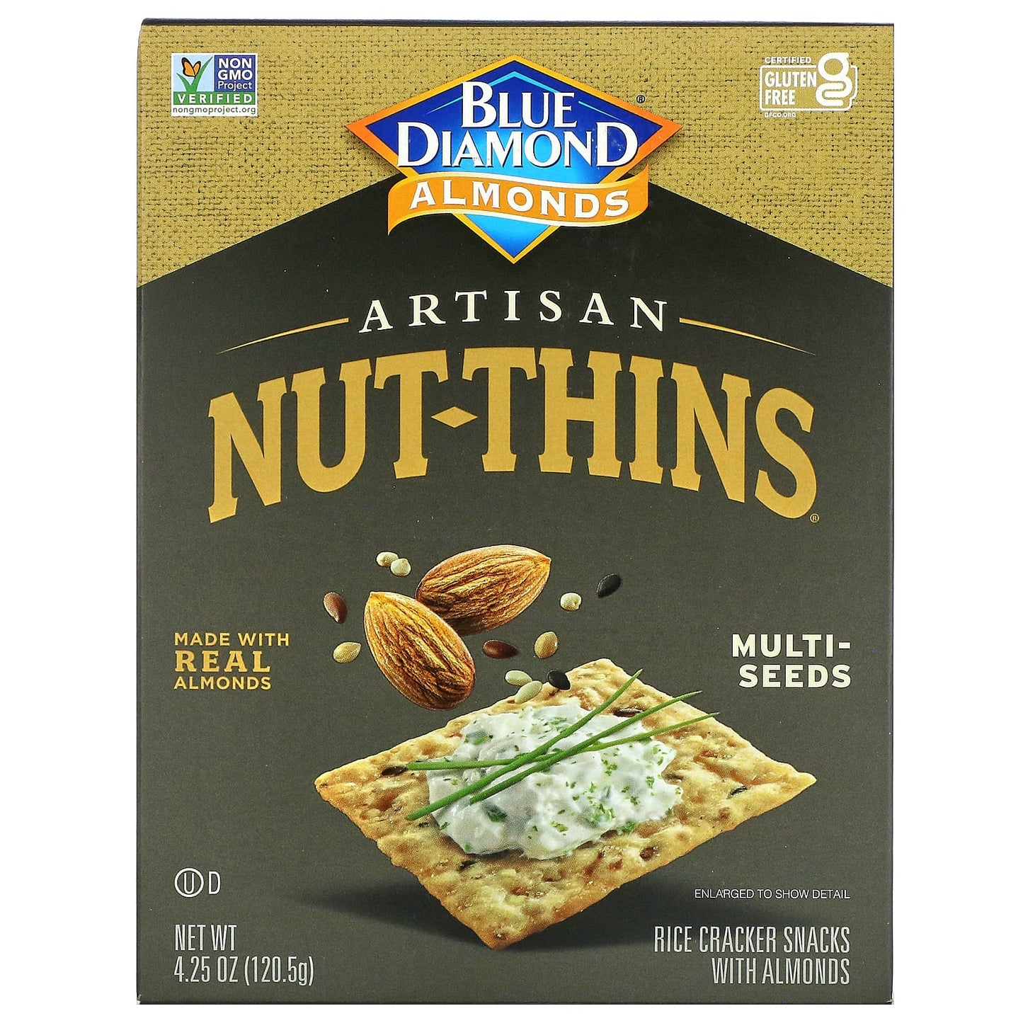 Blue Diamond-Artisan Nut-Thins-Rice Cracker Snacks-Multi-Seeds-4.25 oz (120.5 g)