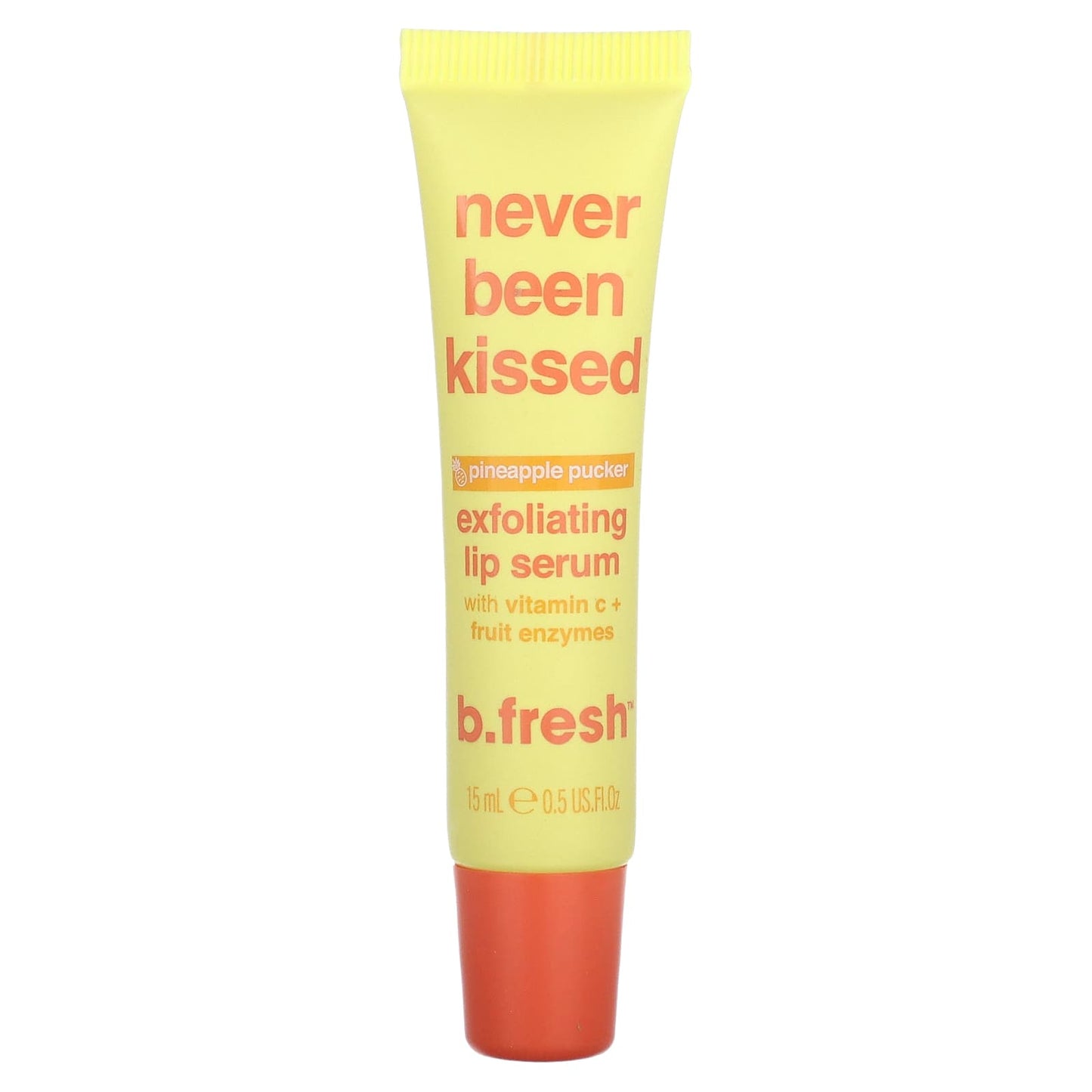 b.fresh-Never Been Kissed-Exfoliating Lip Serum-Pineapple Pucker-0.5 fl oz (15 ml)