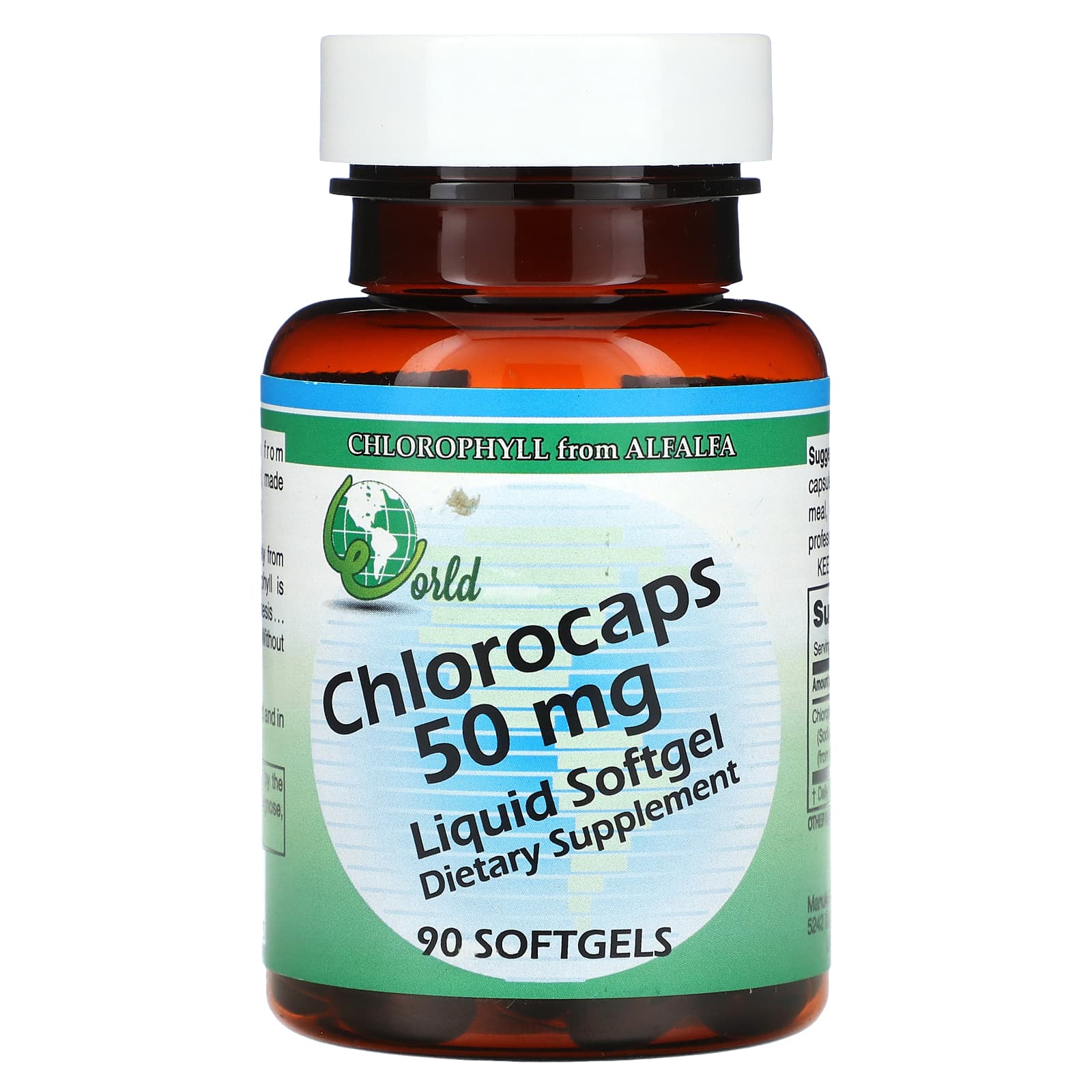 World Organic-Chlorocaps-50 mg-90 Softgels (50 mg per Softgel)