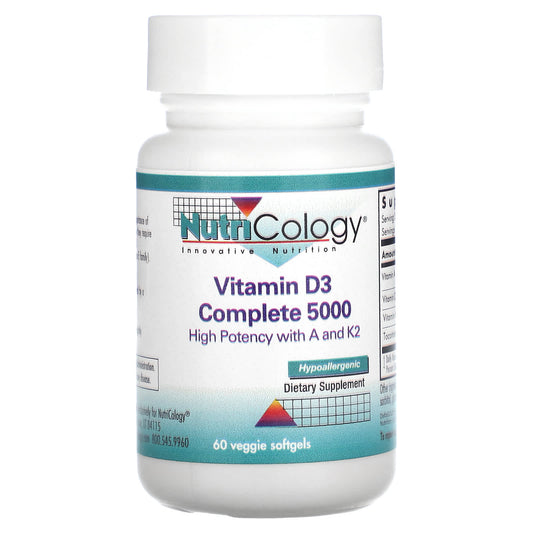 Nutricology-Vitamin D3 Complete 5000-60 Veggie Softgels