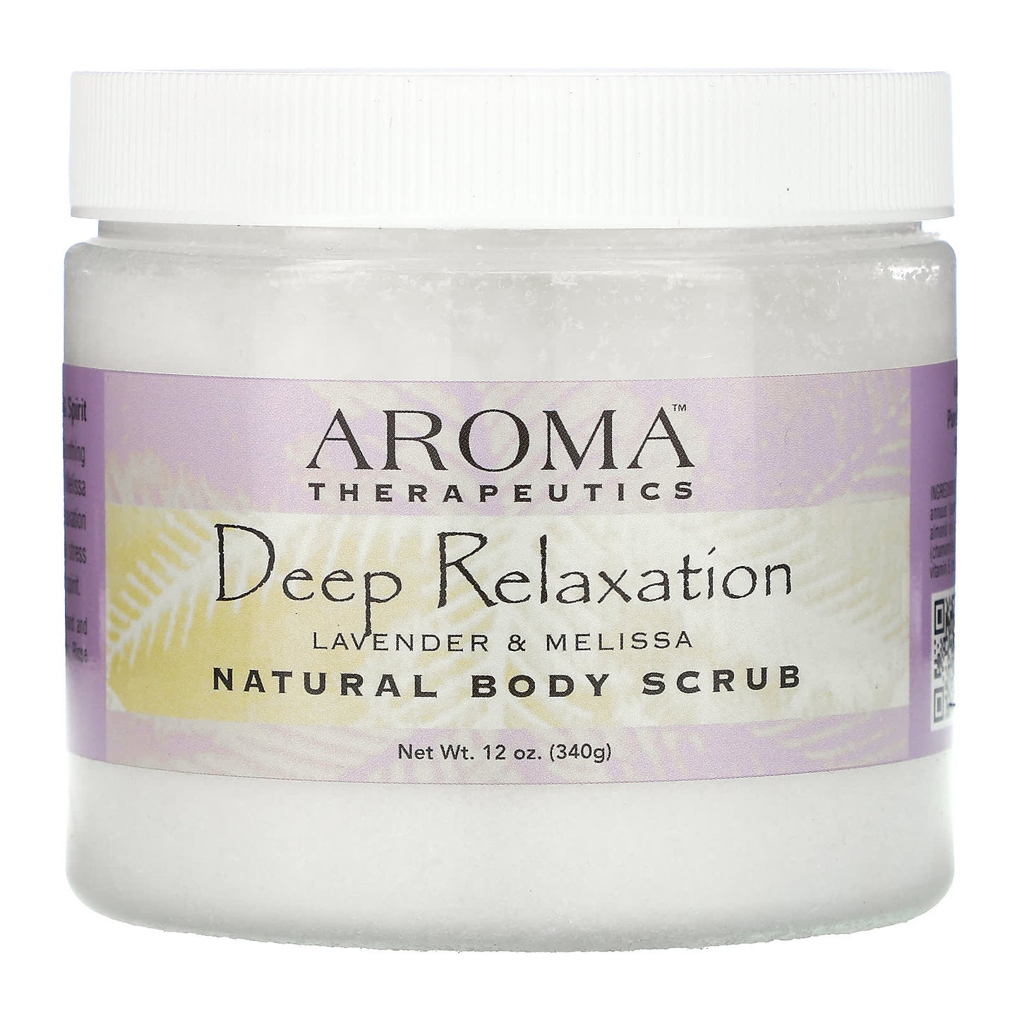 Abra Therapeutics-Natural Body Scrub-Deep Relaxation-Lavender and Melissa-12 oz (340 g)