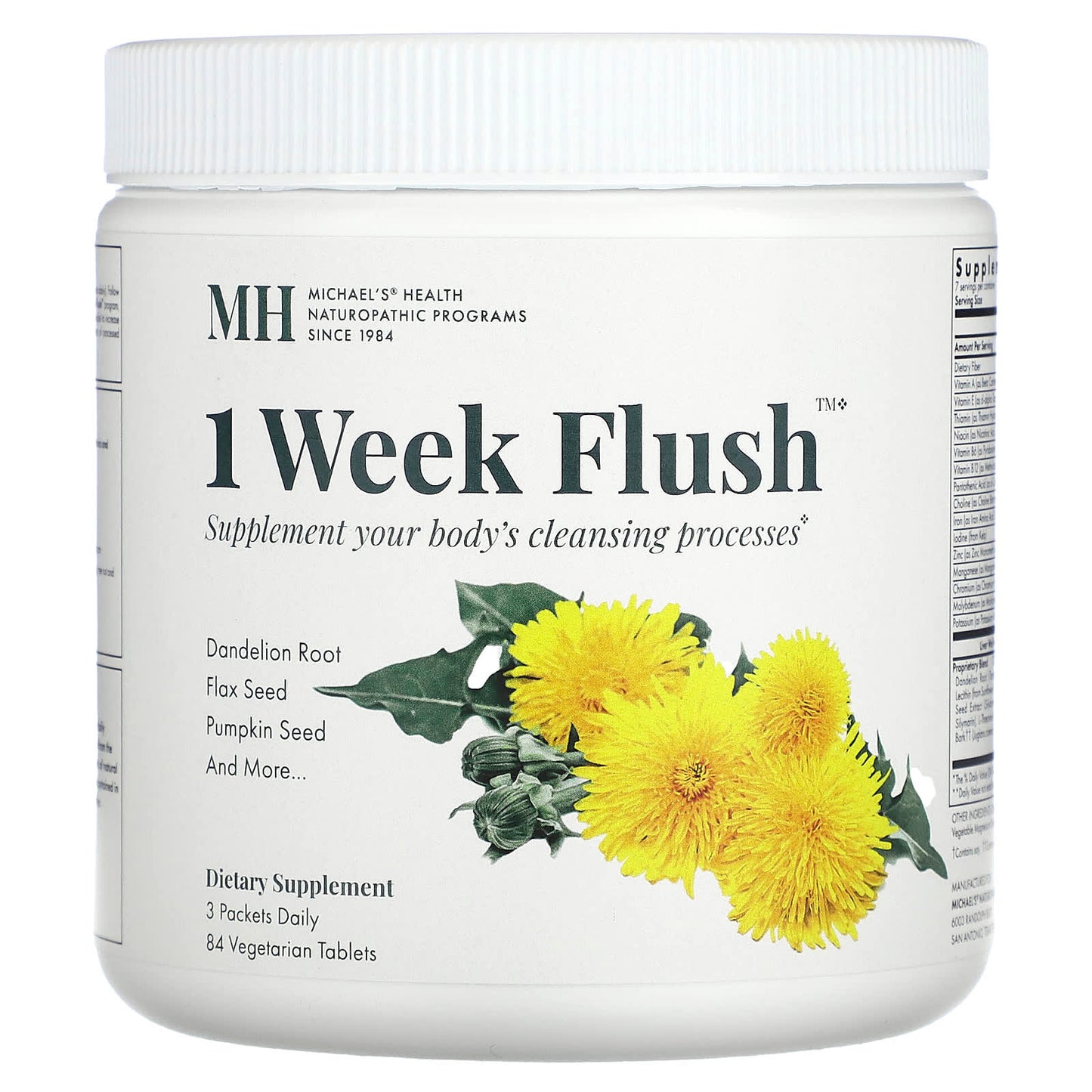 Michael's Naturopathic-1 Week Flush-84 Vegetarian Tablets