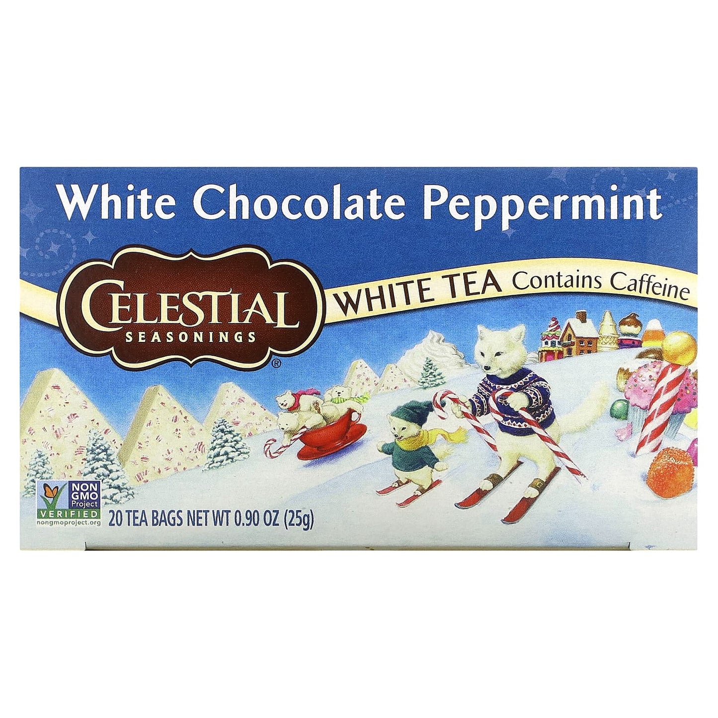 Celestial Seasonings-White Tea-White Chocolate Peppermint-20 Tea Bags-0.9 oz (25 g)