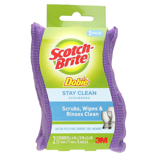 Scotch-Brite-Dobie-Stay Clean Scrubbers-2 Scrubbers
