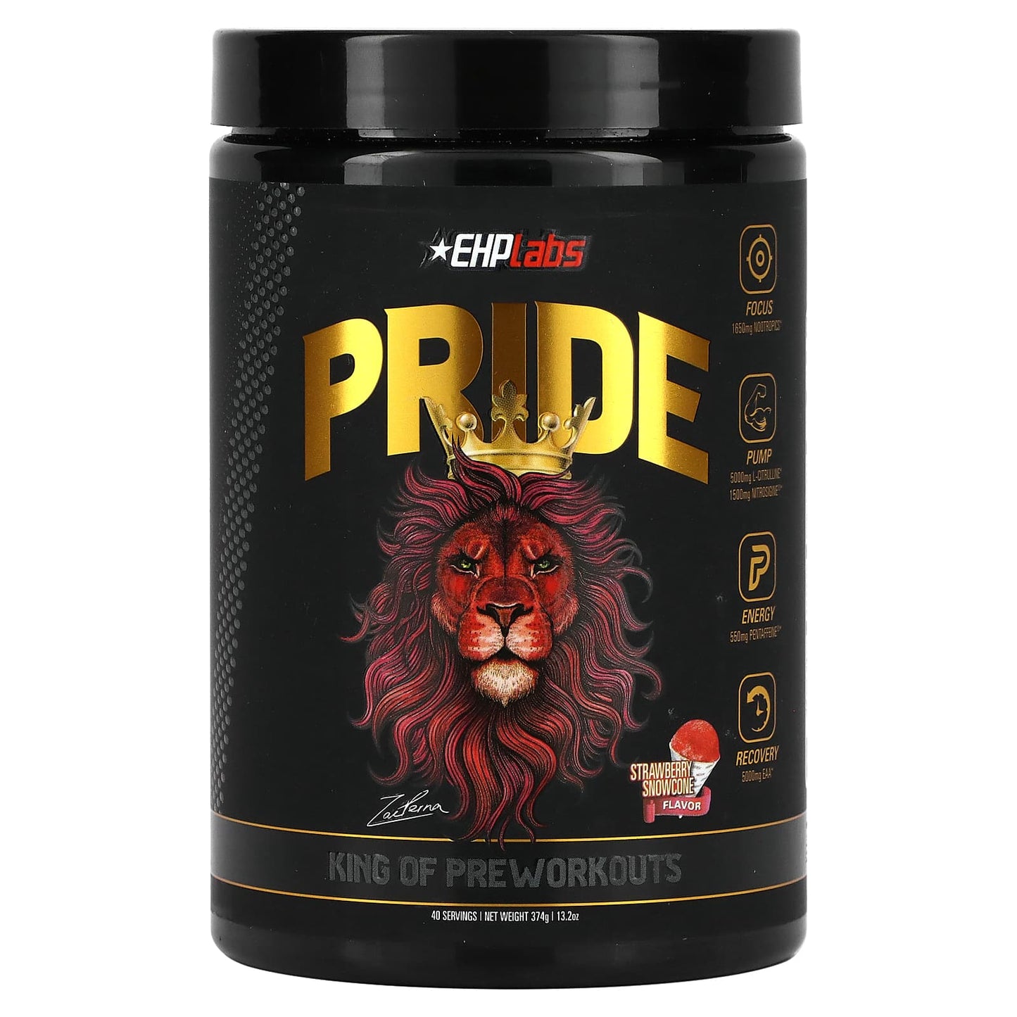 EHPlabs-Pride-King of Pre Workouts-Strawberry Snowcone -13.2 oz (374 g)