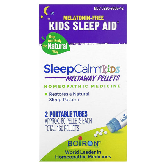 Boiron-SleepCalm Kids-2 Portable Tubes-80 Pellets Each