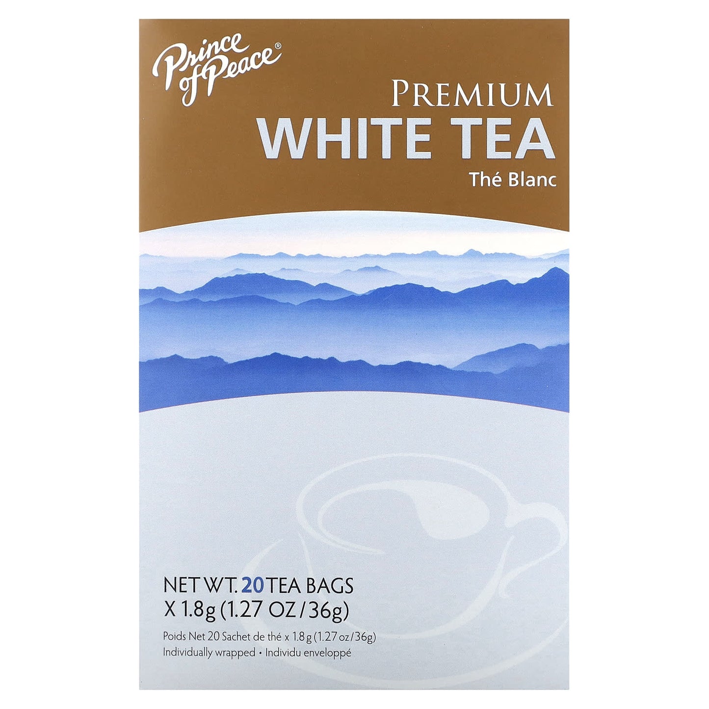 Prince of Peace-Premium White Tea-20 Tea Bags-1.27 oz (36 g)