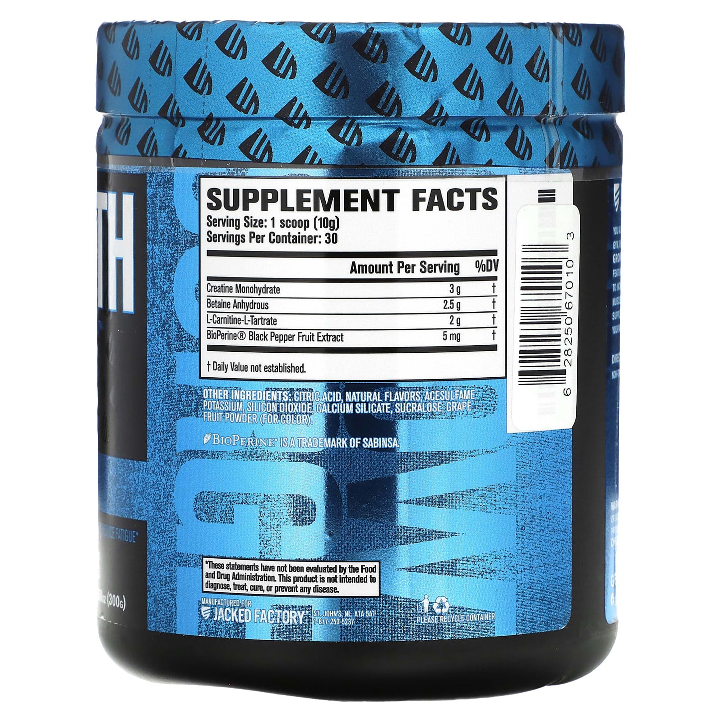 Jacked Factory, Growth Surge, Post-Workout, Blueberry Lemonade, 10.58 oz (300 g)