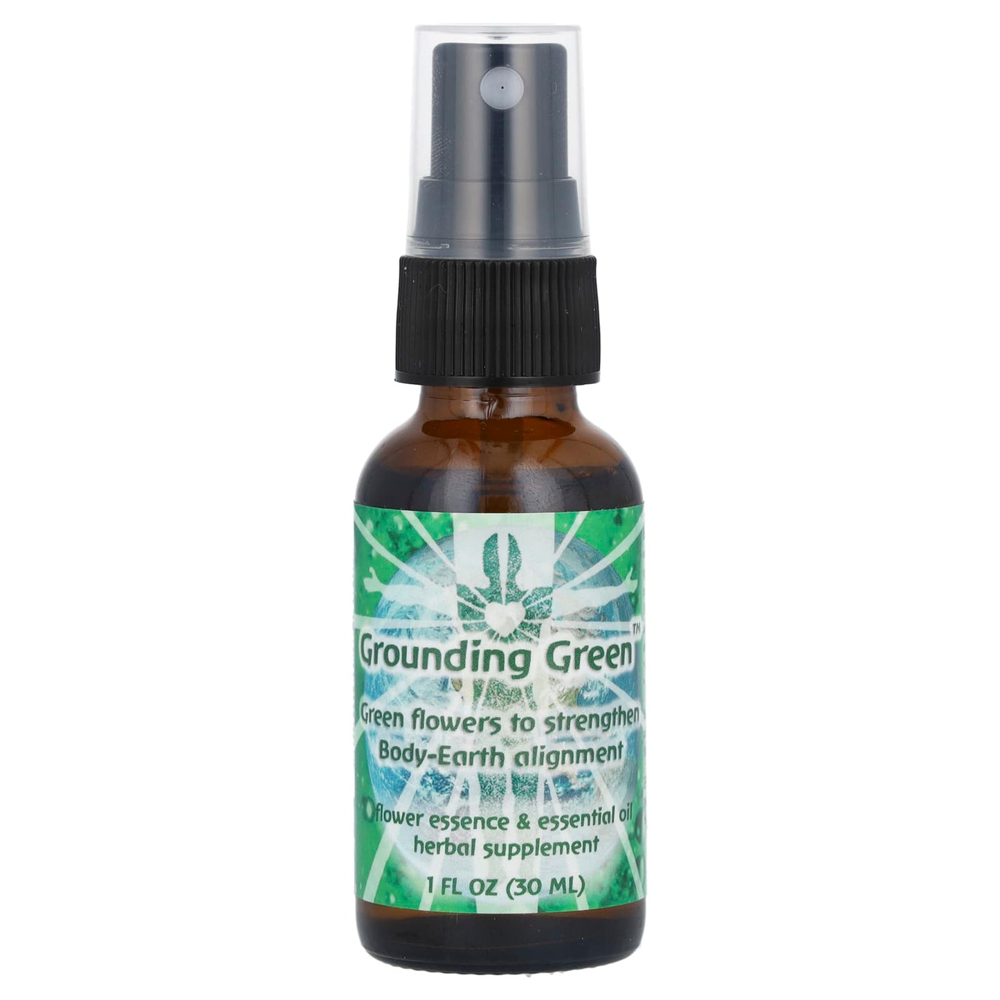 Flower Essence Services-Flower Essence & Essential Oil-Grounding Green-1 fl oz (30 ml)