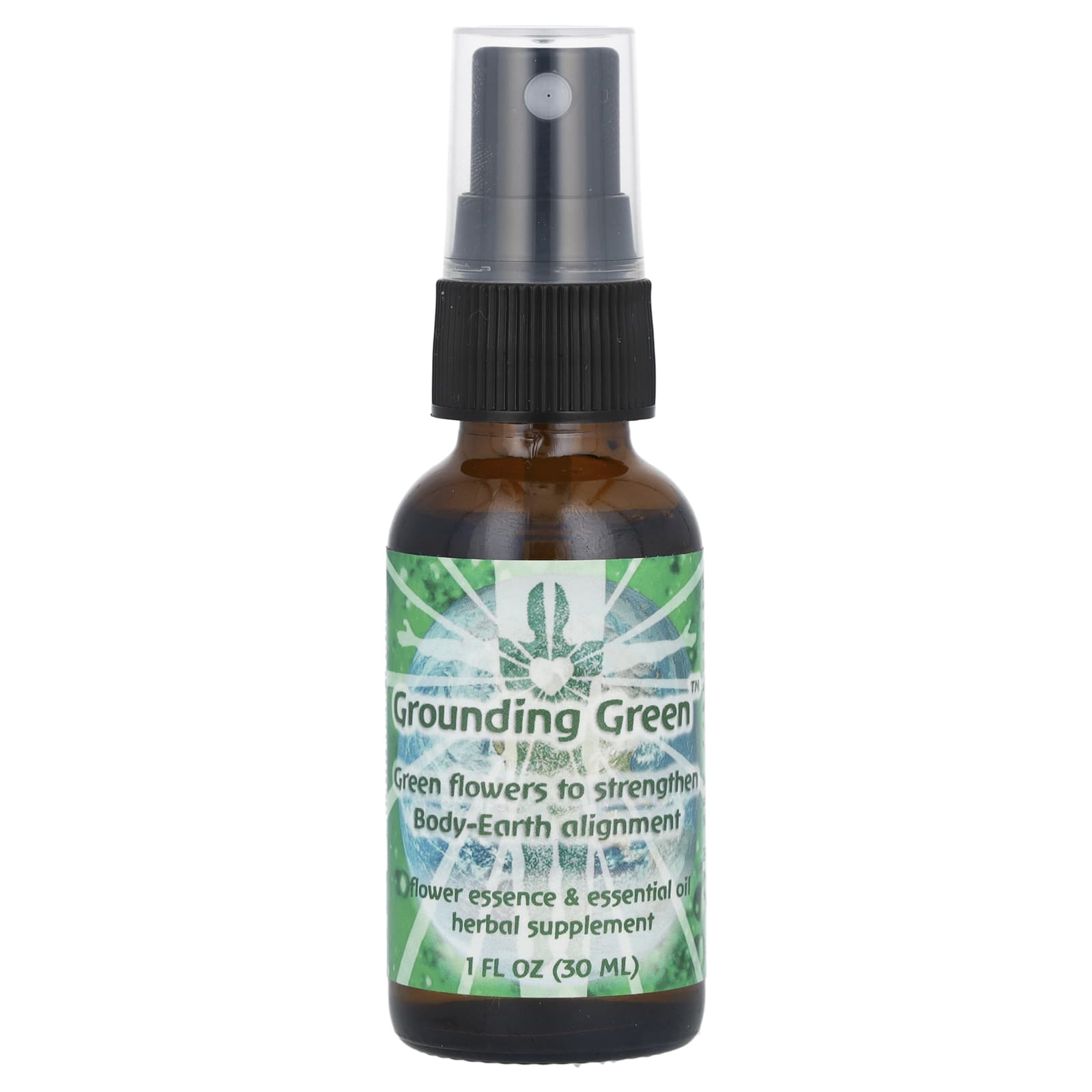 Flower Essence Services-Flower Essence & Essential Oil-Grounding Green-1 fl oz (30 ml)